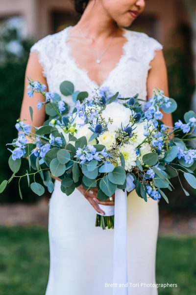 Something Blue Bridesmaid Flower Bouquet - The Parsons Wreath Company